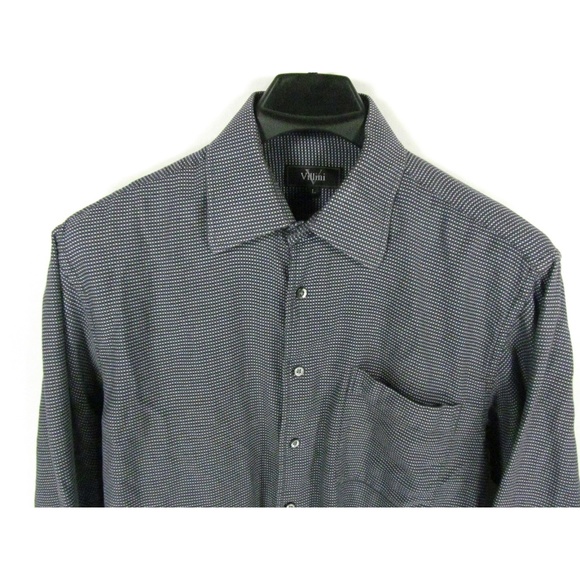 Villini Men's Shirt Sz L Long Sleeves Button Down - Picture 2 of 4